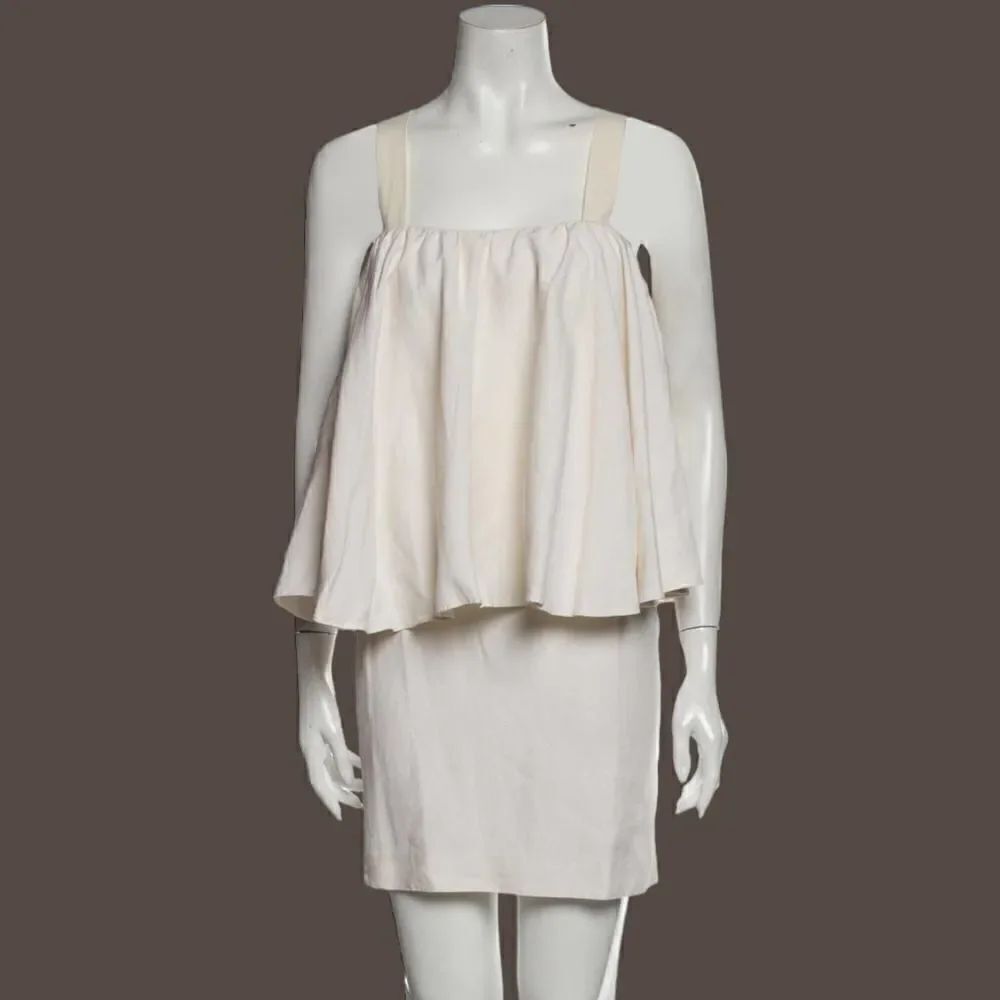 WHIT Silk White Shift Dress Size Petite